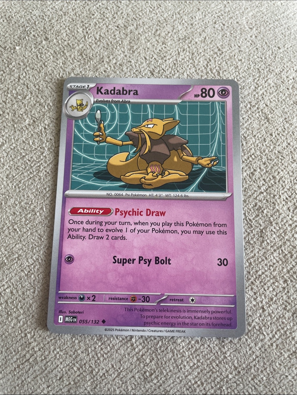 Kadabra Pokémon Card